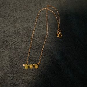 Jade green and gold necklace
